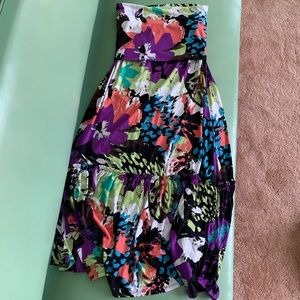 Bisou Bisou Tropical Maxi Skirt XS